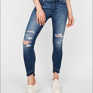 Express Stretch Mid Rise Cropped Jeans